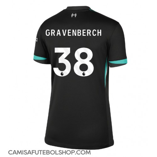 Camisa de time de futebol Liverpool Ryan Gravenberch #38 Replicas 2º Equipamento Feminina 2024-25 Manga Curta